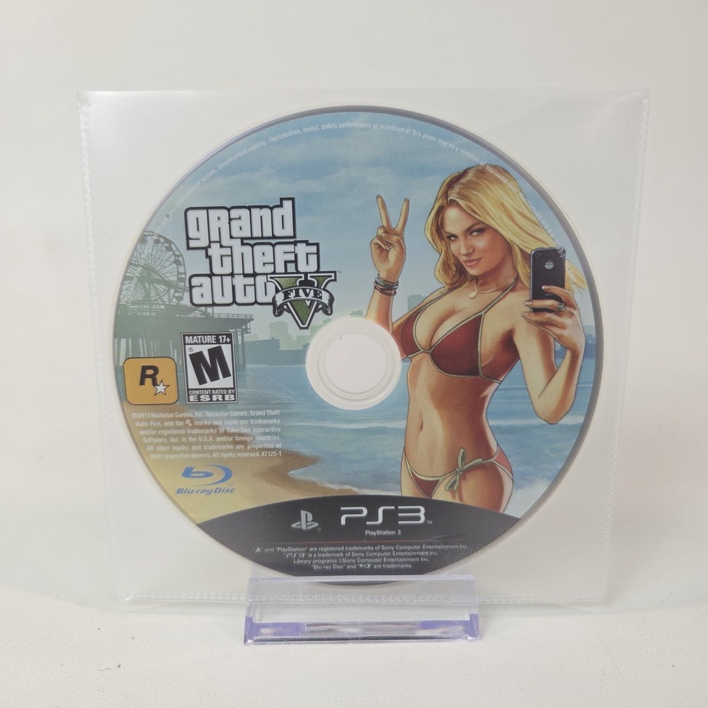 Grand Theft Auto V 5 (PlayStation 3, 2013) PS3 Disc Only Tested Working